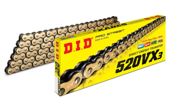 D.I.D 520VX3 Gold X-Ring Chain 118 Links